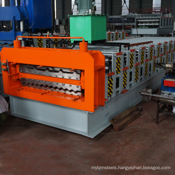 Computer-control Double-layer Double-deck Corrugated Roof Sheeting Roll Forming Machinery